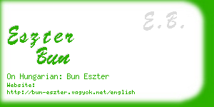 eszter bun business card